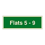 Flats 5 - 9 sign