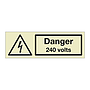 Danger 240 volts (Marine Sign)