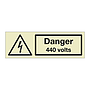 Danger 440 volts (Marine Sign)