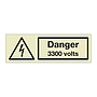 Danger 3300 volts (Marine Sign)