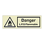 Danger LPG flammable (Marine Sign)