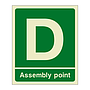 Assembly point D sign