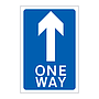 One way arrow straight ahead sign