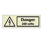 Danger 230 volts (Marine Sign)