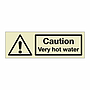 Caution Very hot water (Marine Sign)