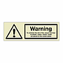 Warning to minimise the risk of fire (Marine Sign)