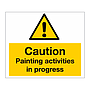 Caution Painting activities in progress sign