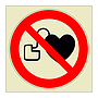 No access for people with pacemakers symbol (Marine Sign)