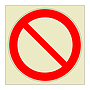 General prohibition symbol only (Marine Sign)