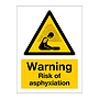 Warning Risk of asphyxiation sign