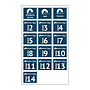 Ocean Square Harbour stays Sheet of 14 stickers