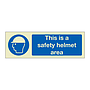 This is a safety helmet area (Marine Sign)