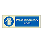 Wear laboratory coat (Marine Sign)