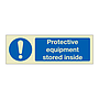 Protective equipment stored inside (Marine Sign)