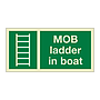 MOB ladder in boat (Marine sign)