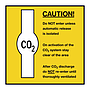 Caution CO2 (no alarm) sign