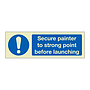 Secure painter to strong point before launching (Marine Sign)