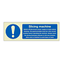 Slicing machine instructions (Marine Sign)