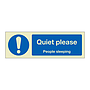 Quiet please people sleeping (Marine Sign)