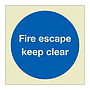 Fire escape keep clear (Marine Sign)