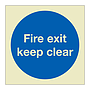 Fire exit keep clear (Marine Sign)