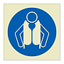 Lifejackets must be worn symbol (Marine Sign)