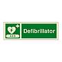 AED Defibrillator with text (Marine Sign)