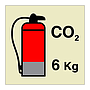 6kg CO2 fire extinguisher (Marine Sign)