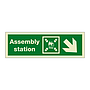 Assembly station arrow down right (Marine Sign)