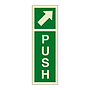 Escape door opening Push (Marine Sign)