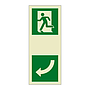 Escape door opening clockwise (Marine Sign)