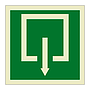Evacuation from a room inside building symbol (Marine Sign)