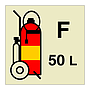 50L Wheeled foam fire extinguisher (Marine Sign)