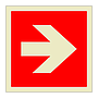 Location of fire equipment right directional arrow symbol (Marine Sign)