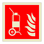 Wheeled fire extinguisher symbol (Marine Sign)