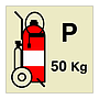 50kg Wheeled powder fire extinguisher (Marine Sign)