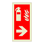 Fire extinguisher right directional arrow (Marine Sign)