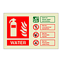 Water Fire extinguisher Identification (Marine Sign)