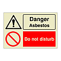 Danger Asbestos Do not disturb (Marine Sign)