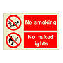 No smoking No naked lights (Marine Sign)