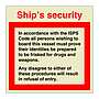 Ships security in accordance with ISPS code (Marine Sign)