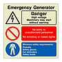 Emergency generator (Marine Sign)