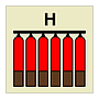 Halon gas fixed fire extinguishing battery (Marine Sign)